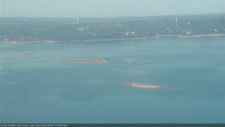Lake Travis webcam, September 29, 2020 12:00 PM CT
