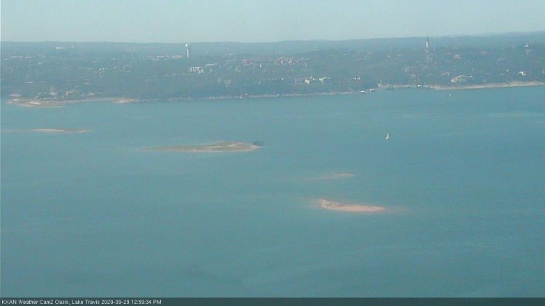 Lake Travis webcam, September 29, 2020 1:00 PM CT