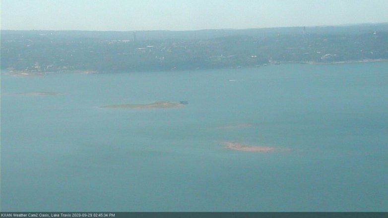 Lake Travis webcam, September 29, 2020 2:45 PM CT
