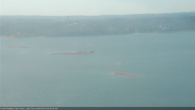 Lake Travis webcam, September 29, 2020 3:45 PM CT