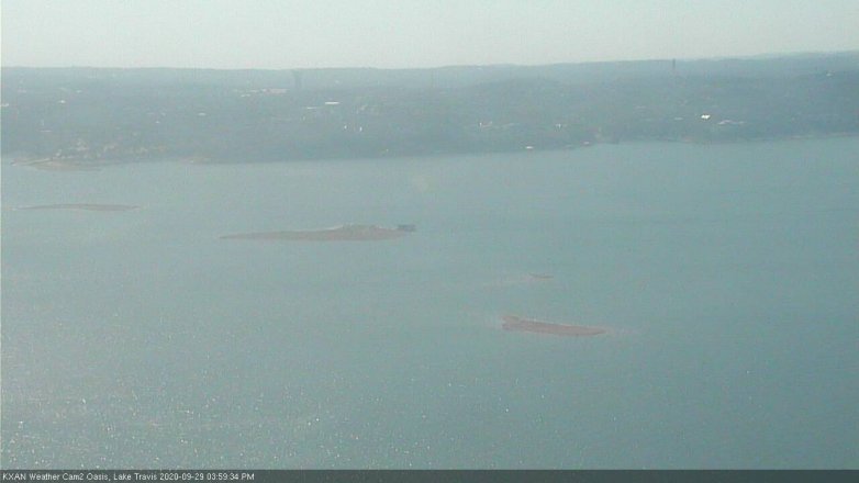 Lake Travis webcam, September 29, 2020 4:00 PM CT