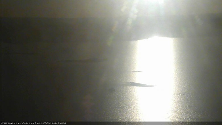 Lake Travis webcam, September 29, 2020 6:45 PM CT