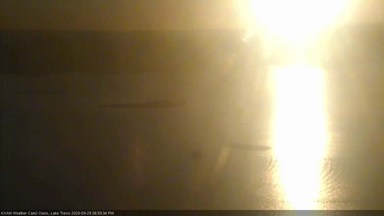 Lake Travis webcam, September 29, 2020 7:00 PM CT