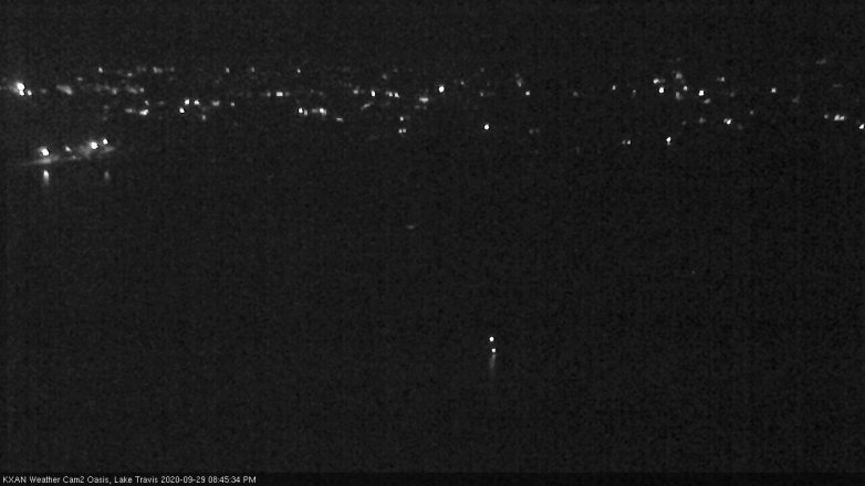 Lake Travis webcam, September 29, 2020 8:45 PM CT