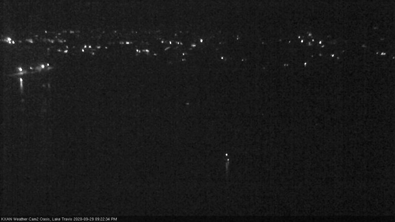 Lake Travis webcam, September 29, 2020 9:25 PM CT