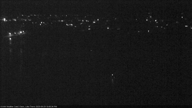Lake Travis webcam, September 29, 2020 10:45 PM CT