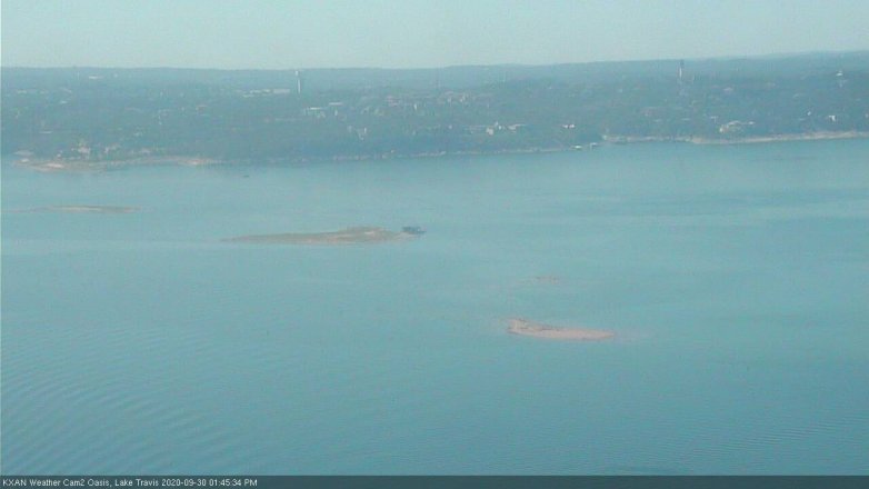 Lake Travis webcam, September 30, 2020 1:45 PM CT