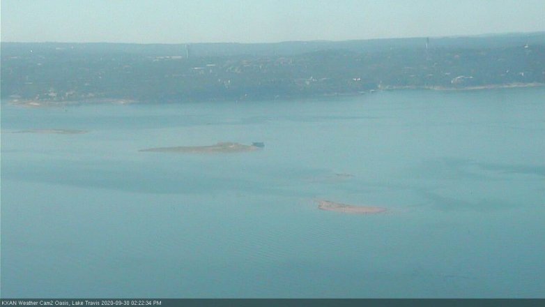 Lake Travis webcam, September 30, 2020 2:25 PM CT
