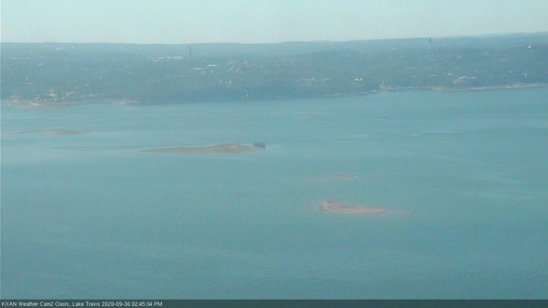 Lake Travis webcam, September 30, 2020 2:45 PM CT