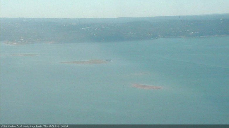 Lake Travis webcam, September 30, 2020 3:25 PM CT