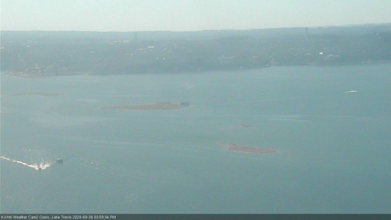 Lake Travis webcam, September 30, 2020 4:00 PM CT