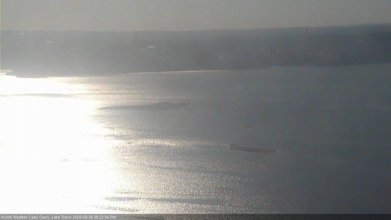 Lake Travis webcam, September 30, 2020 5:25 PM CT