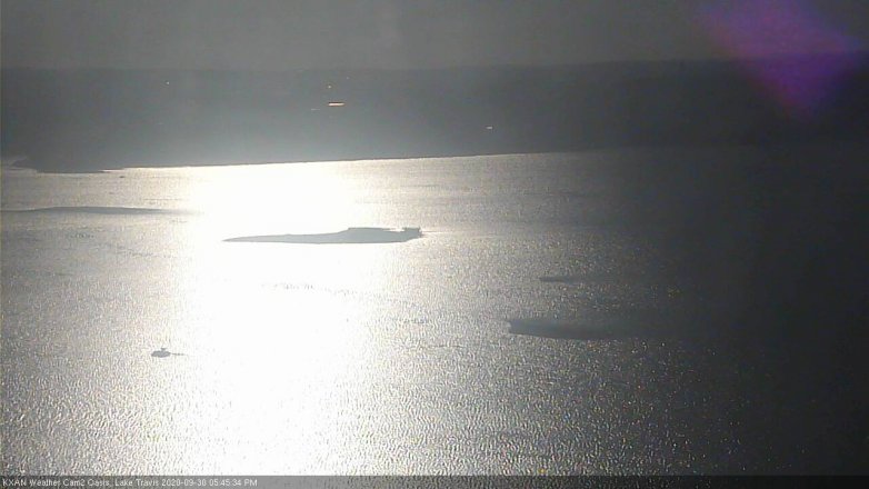 Lake Travis webcam, September 30, 2020 5:45 PM CT