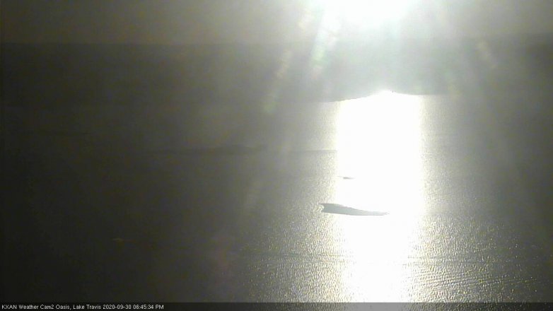 Lake Travis webcam, September 30, 2020 6:45 PM CT