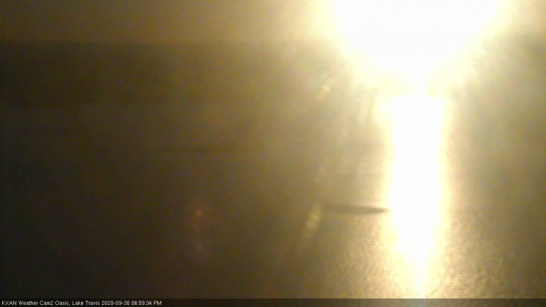 Lake Travis webcam, September 30, 2020 7:00 PM CT