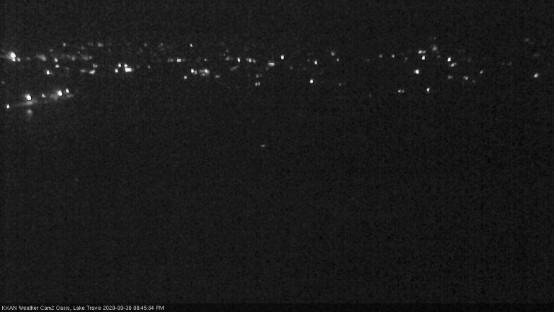 Lake Travis webcam, September 30, 2020 8:45 PM CT