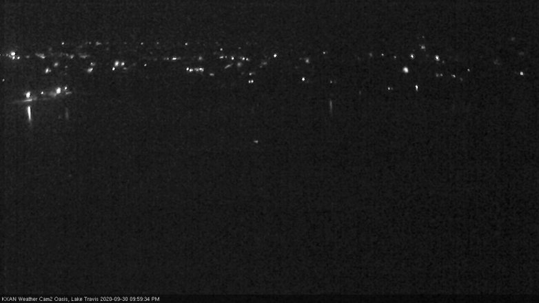 Lake Travis webcam, September 30, 2020 10:00 PM CT