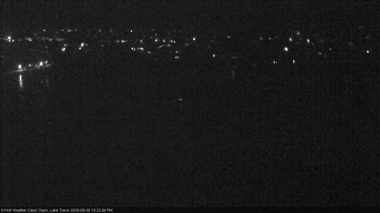 Lake Travis webcam, September 30, 2020 10:25 PM CT