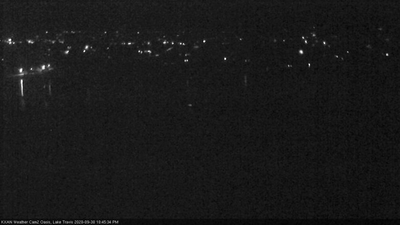 Lake Travis webcam, September 30, 2020 10:45 PM CT
