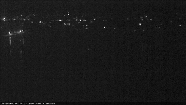 Lake Travis webcam, September 30, 2020 11:00 PM CT