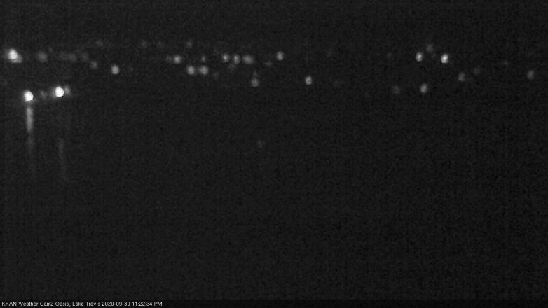 Lake Travis webcam, September 30, 2020 11:25 PM CT