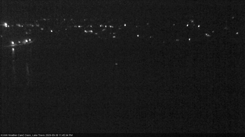 Lake Travis webcam, September 30, 2020 11:45 PM CT