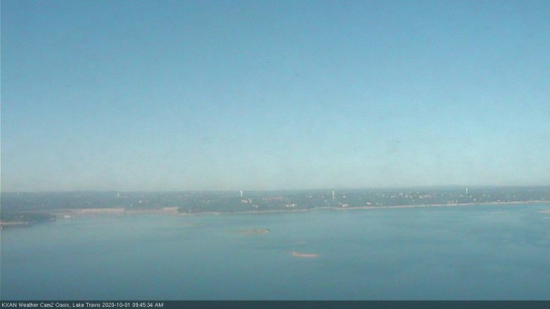 Lake Travis webcam, October 1, 2020 9:45 AM CT