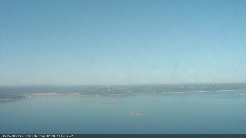 Lake Travis webcam, October 1, 2020 10:00 AM CT