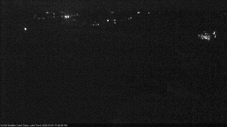 Lake Travis webcam, October 1, 2020 11:45 PM CT