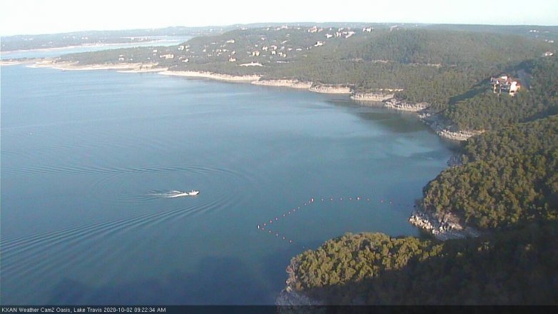 Lake Travis webcam, October 2, 2020 9:25 AM CT