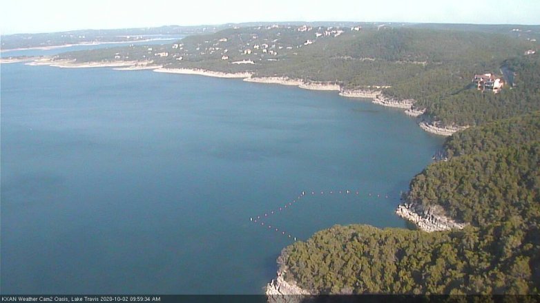 Lake Travis webcam, October 2, 2020 10:00 AM CT