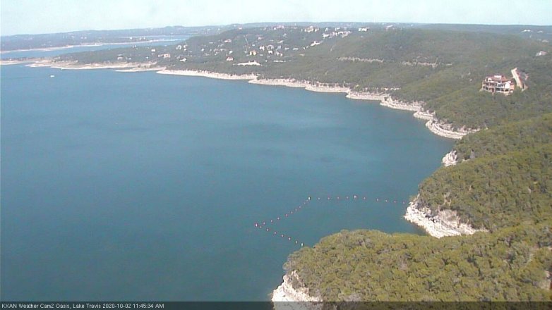 Lake Travis webcam, October 2, 2020 11:45 AM CT