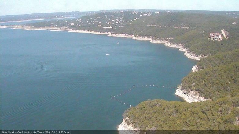 Lake Travis webcam, October 2, 2020 12:00 PM CT