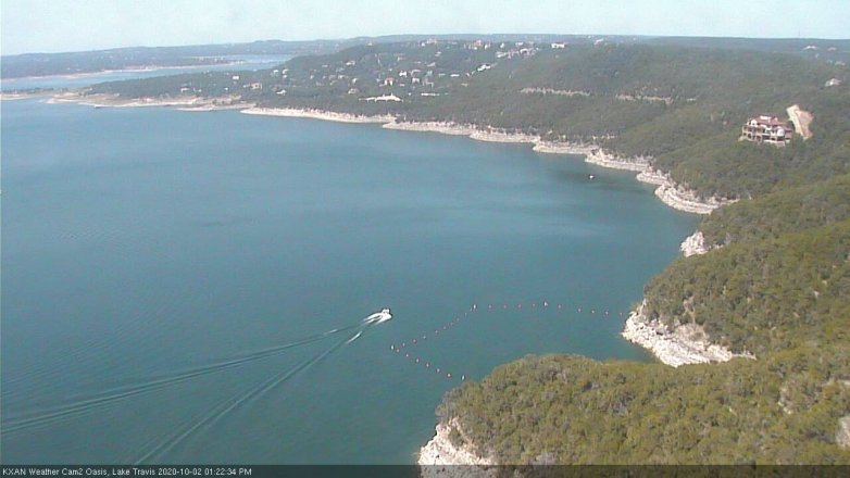 Lake Travis webcam, October 2, 2020 1:25 PM CT
