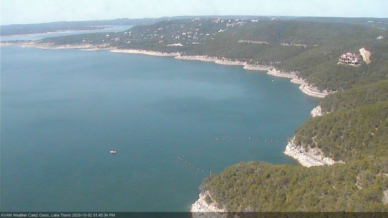 Lake Travis webcam, October 2, 2020 1:45 PM CT