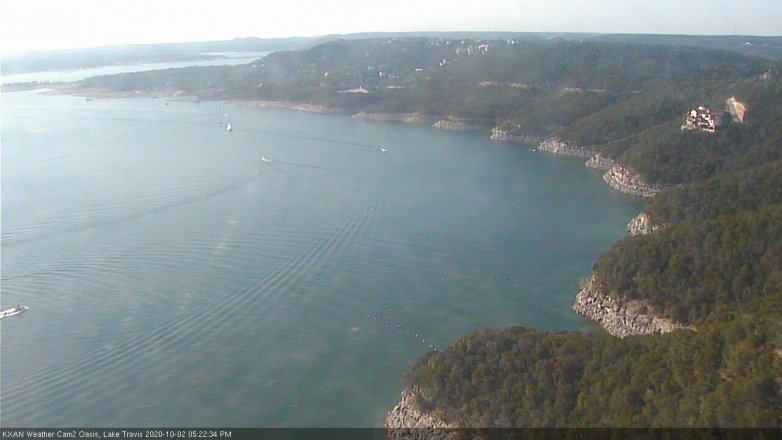 Lake Travis webcam, October 2, 2020 5:25 PM CT