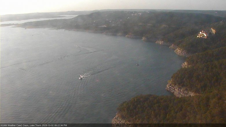 Lake Travis webcam, October 2, 2020 6:25 PM CT