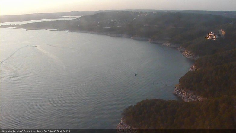 Lake Travis webcam, October 2, 2020 6:45 PM CT