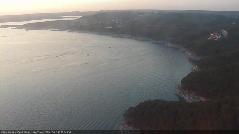 Lake Travis webcam, October 2, 2020 7:00 PM CT
