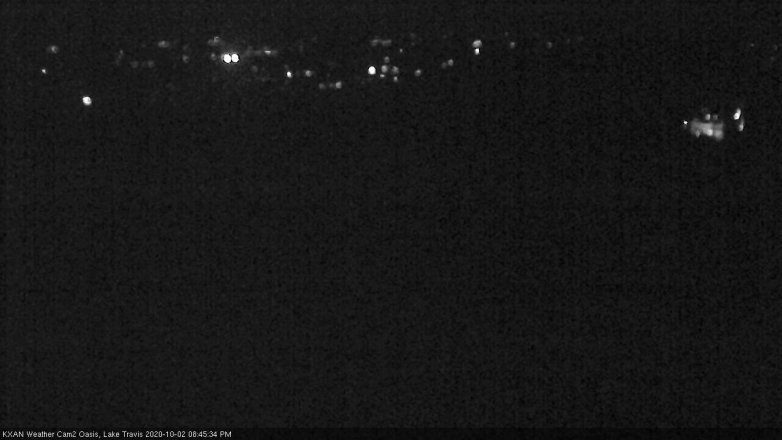 Lake Travis webcam, October 2, 2020 8:45 PM CT