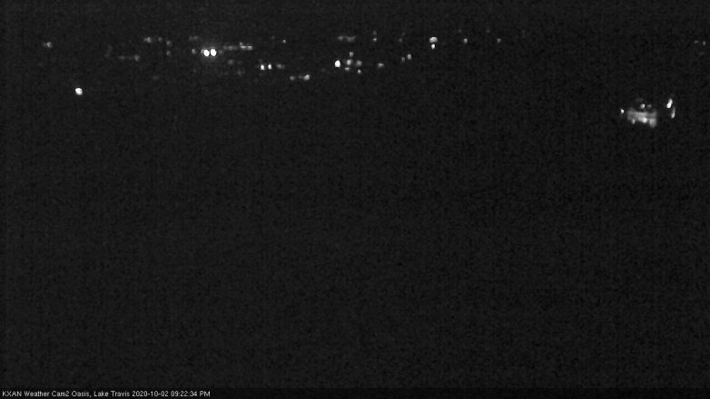 Lake Travis webcam, October 2, 2020 9:25 PM CT