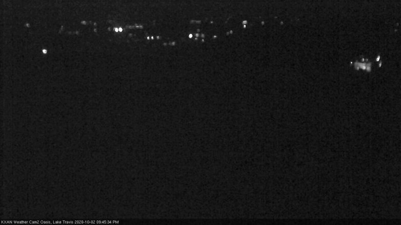 Lake Travis webcam, October 2, 2020 9:45 PM CT
