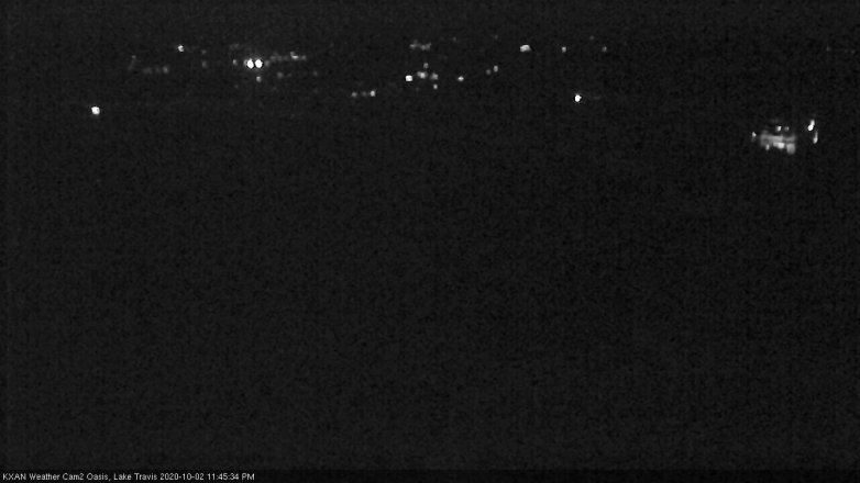 Lake Travis webcam, October 2, 2020 11:45 PM CT