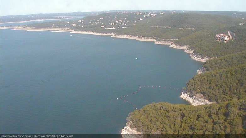 Lake Travis webcam, October 3, 2020 10:45 AM CT
