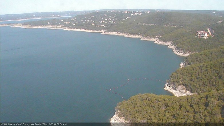 Lake Travis webcam, October 3, 2020 11:00 AM CT