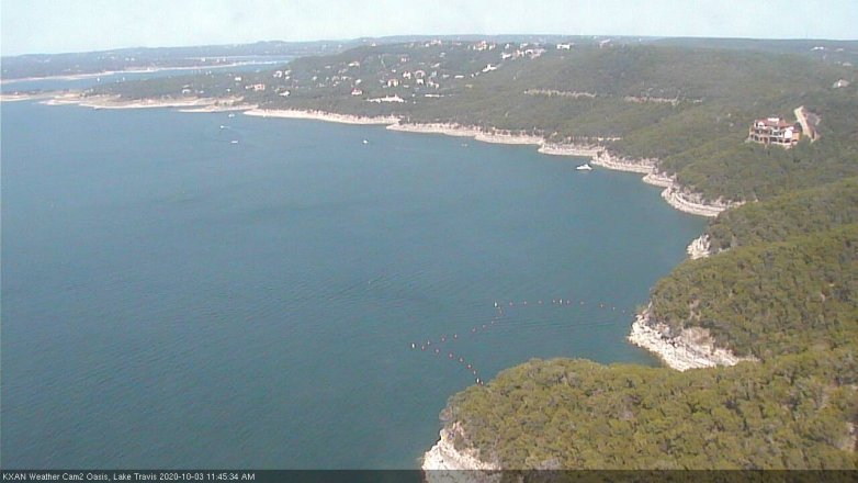 Lake Travis webcam, October 3, 2020 11:45 AM CT