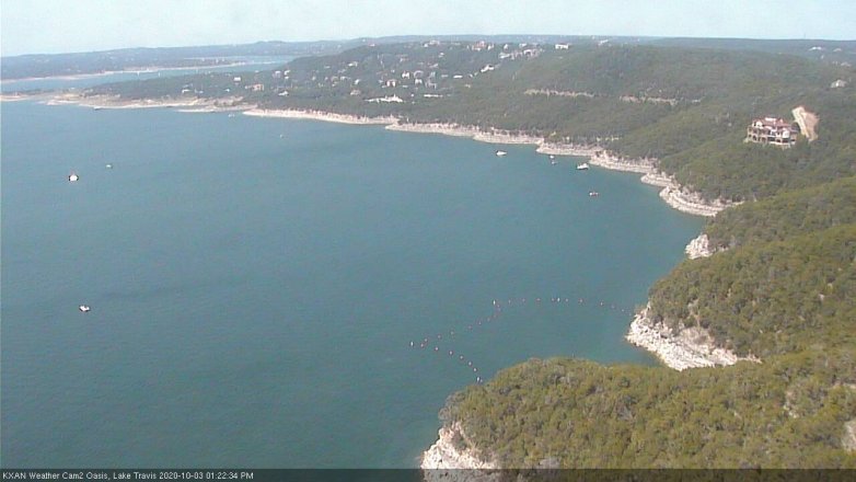 Lake Travis webcam, October 3, 2020 1:25 PM CT