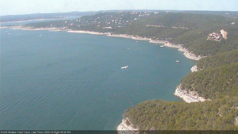 Lake Travis webcam, October 3, 2020 1:45 PM CT