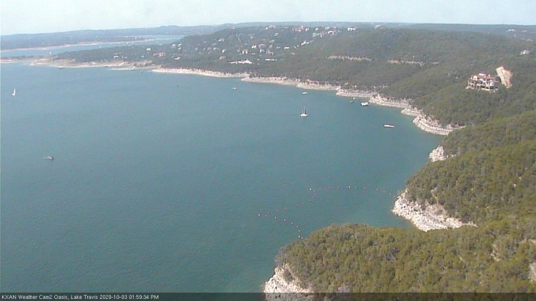 Lake Travis webcam, October 3, 2020 2:00 PM CT