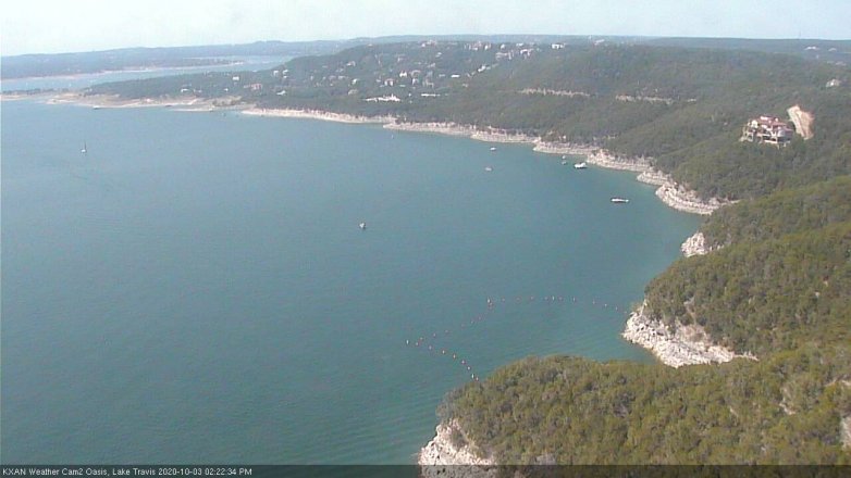 Lake Travis webcam, October 3, 2020 2:25 PM CT